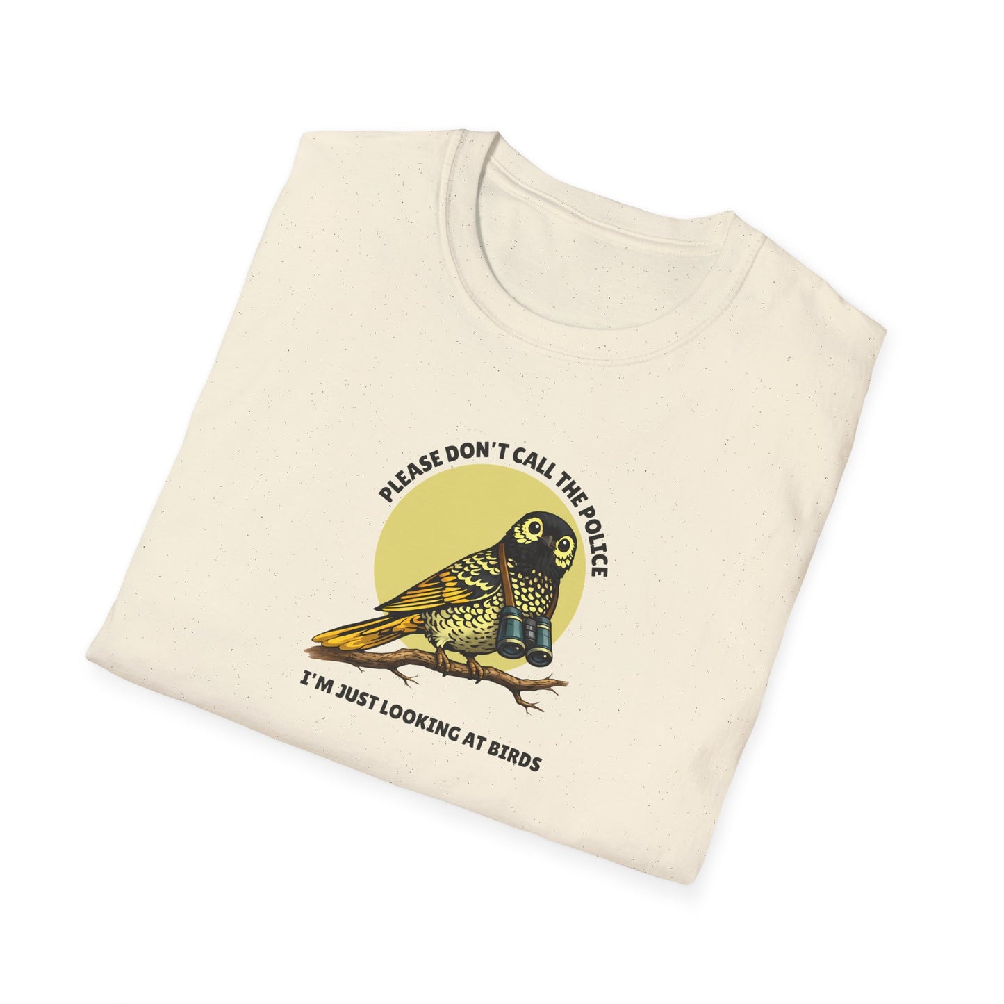 Regent Honeyeater T-Shirt, Please Don’t Call The Police Shirt, Birdwatching Tee, Australian Bird Shirt, Bird Nerd Gift, Wildlife Graphic Tee