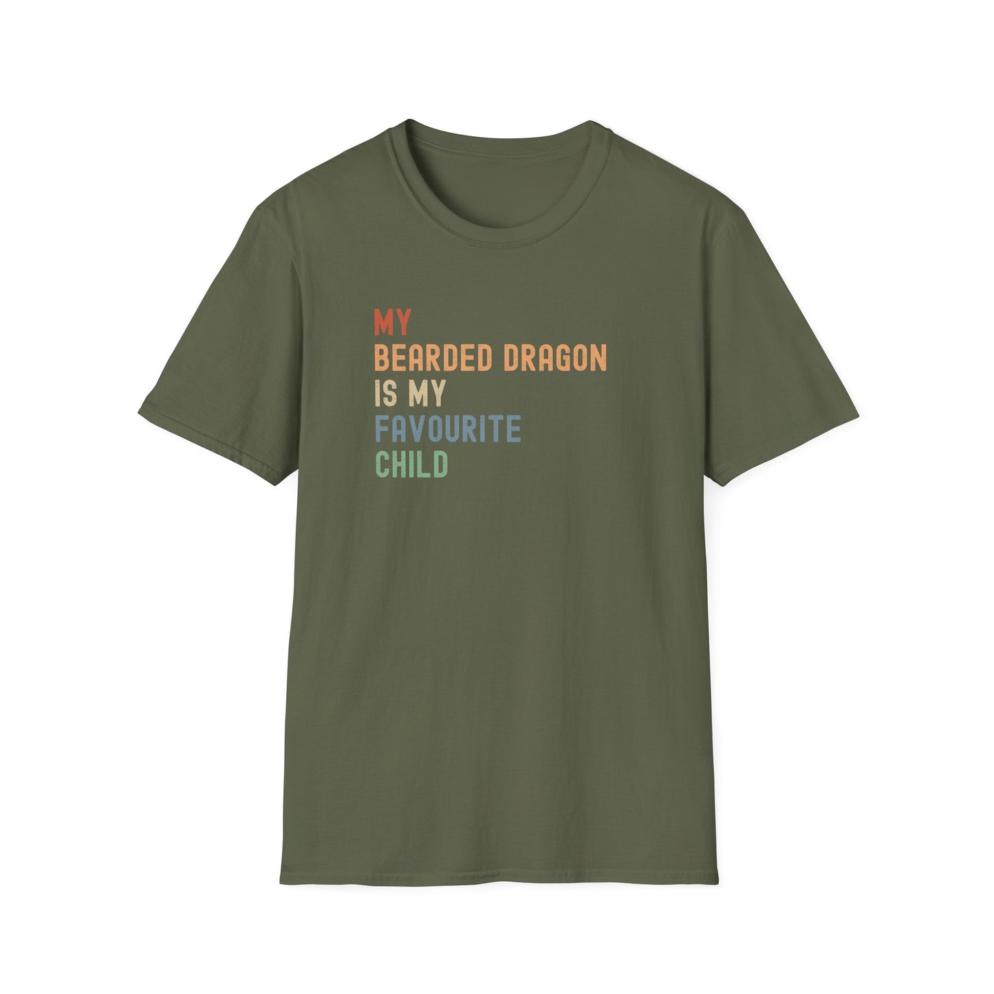 My Bearded Dragon Is My Favourite Child T-Shirt, Funny Beardie Shirt, Reptile Lover Gift, Bearded Dragon Tee, Lizard Owner Shirt