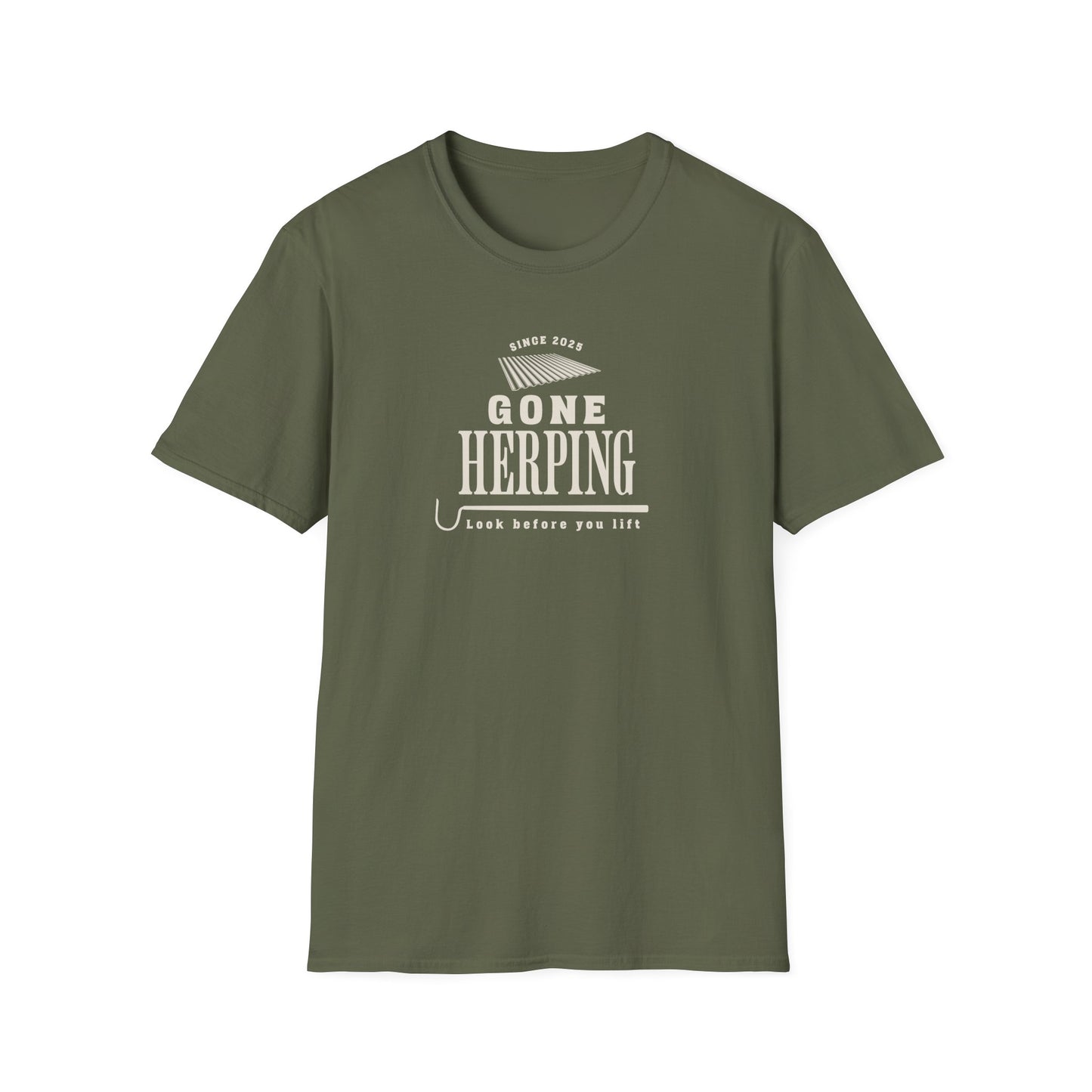 Gone Herping T-Shirt, Look Before You Lift Shirt, Field Herping Tee, Reptile Lover Gift, Snake Lover Shirt, Wildlife Graphic Tee