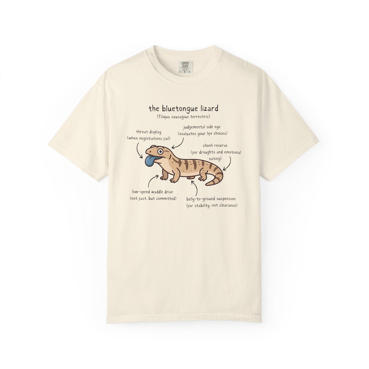 Anatomy of a Blue Tongue Lizard Shirt, Comfort Colors Reptile Tee, Funny Bluetongue Skink T Shirt, Australian Lizard Gift, Herpetology Shirt