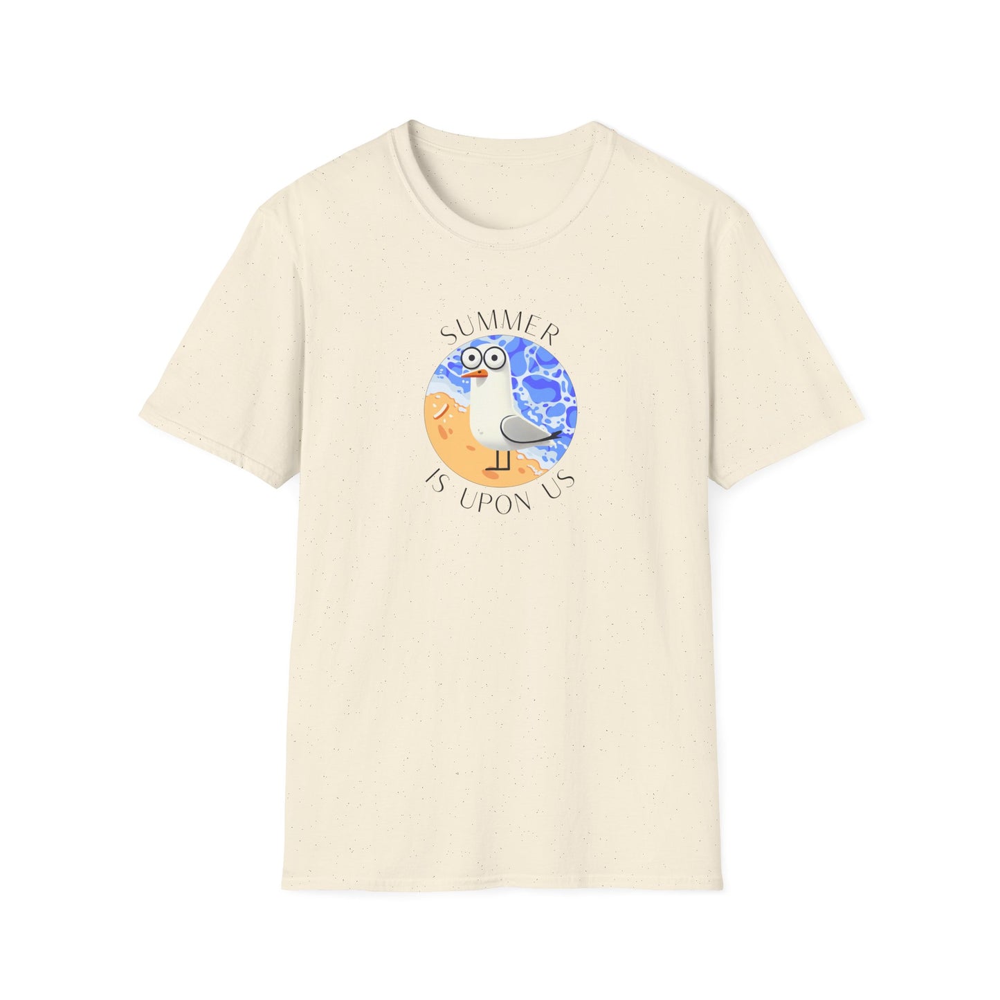 Seagull Summer T-Shirt, Summer Is Upon Us Shirt, Beach Bird Tee, Coastal Animal Shirt, Ocean Lover Gift, Aussie Seagull Graphic Tee