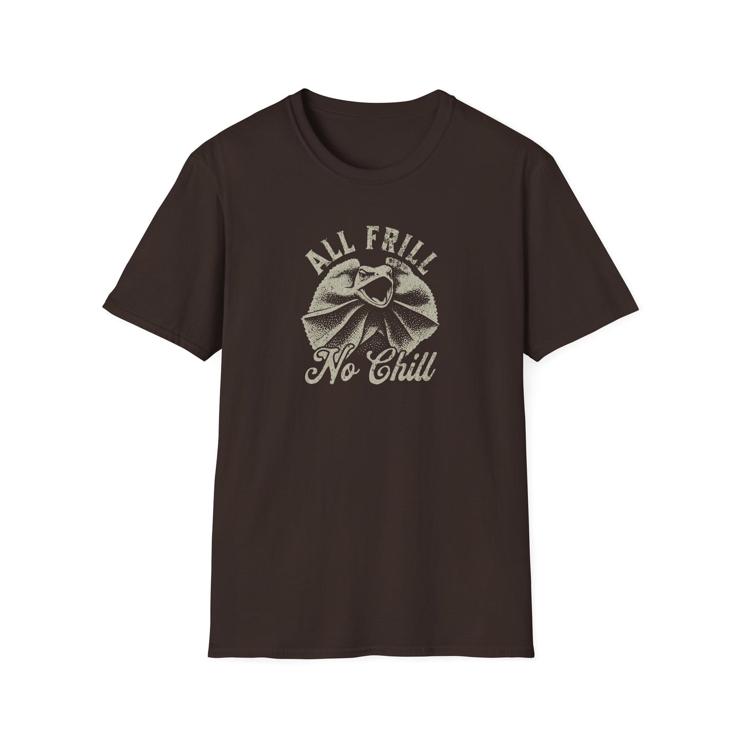Frilled Neck Lizard T-Shirt All Frill No Chill, Funny Aussie Reptile Shirt, Frill Neck Lizard Tee, Australian Wildlife Shirt, Herper Gift