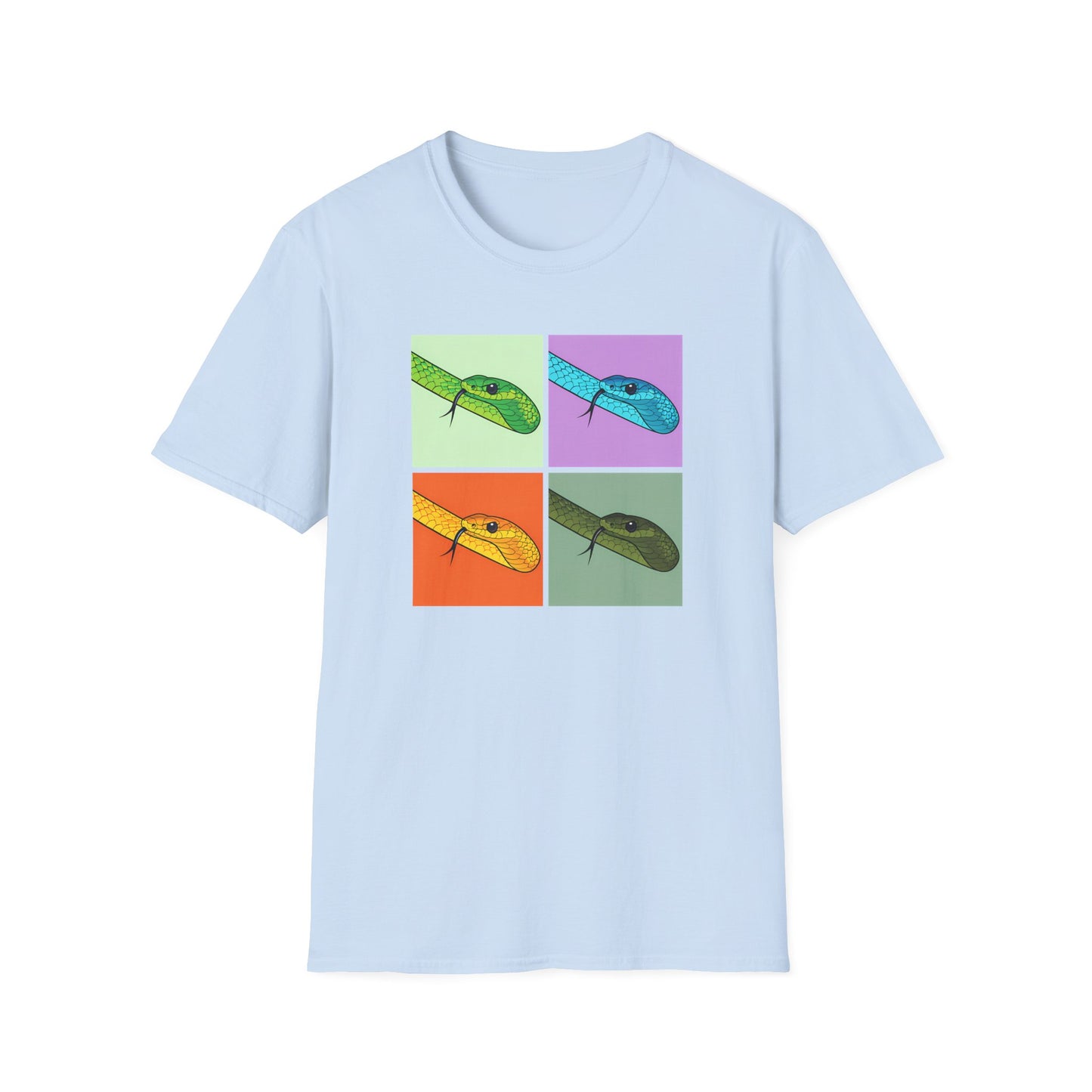 Common Tree Snake Pop Art T-Shirt, Australian Snake Shirt, Retro Snake Tee, Colourful Reptile Shirt, Herping Gift, Snake Lover Tee