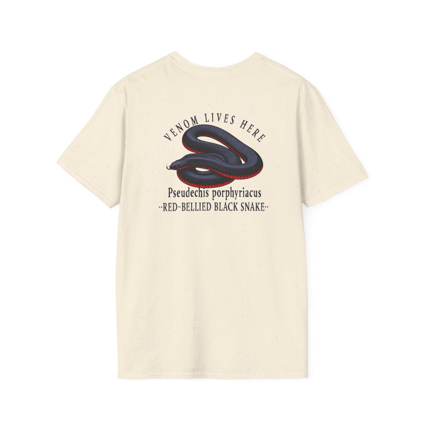 Red-Bellied Black Snake T-Shirt, Venom Lives Here Shirt, Double Sided Snake Tee, Australian Reptile Shirt, Snake Lover Gift, Herping Tee