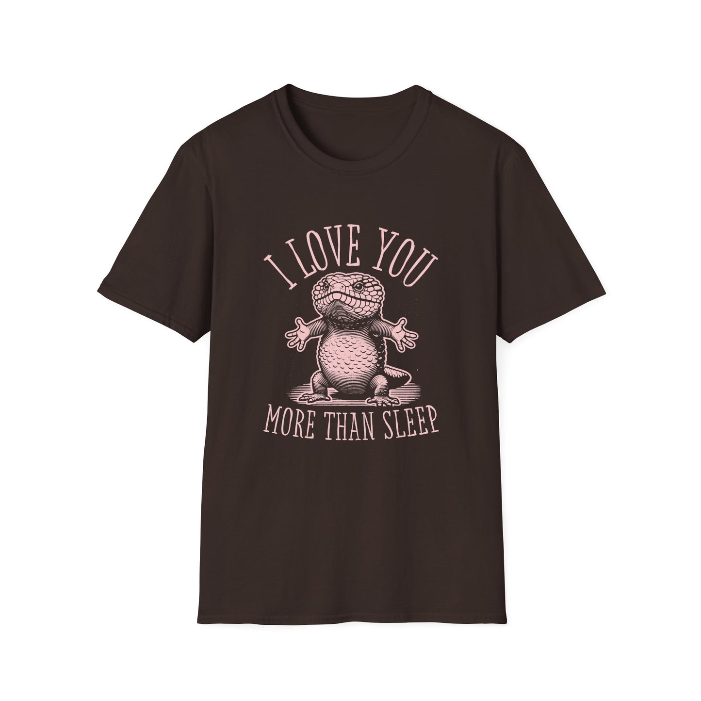 Shingleback T-Shirt – I Love You More Than Sleep Funny Australian Reptile Tee