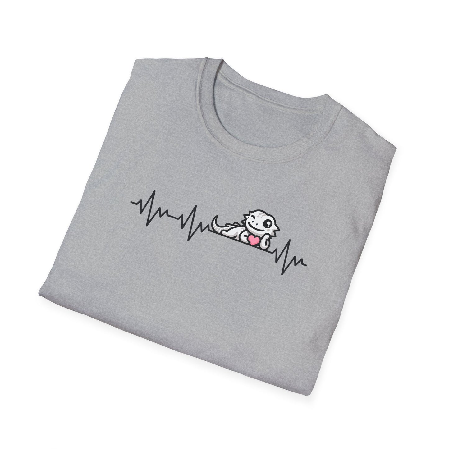 Bearded Dragon Valentine T-Shirt, Reptile Heartbeat Shirt, Beardie Lover Gift, Lizard Mom Tee, Herpetology Valentine Shirt