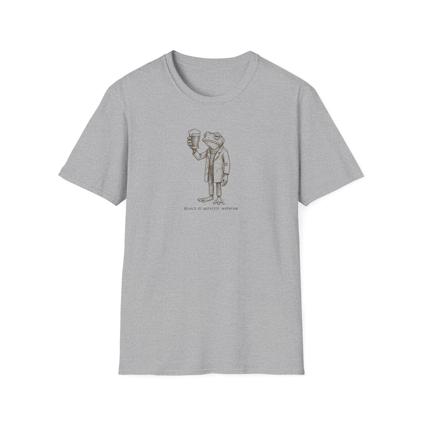Beer Science Frog T-Shirt, Frog Drinking Beer Tee, Science Frog Shirt, Frog Graphic T-Shirt, Nerdy Beer Shirt, Amphibian Meme Tee, Frog Lover Gift