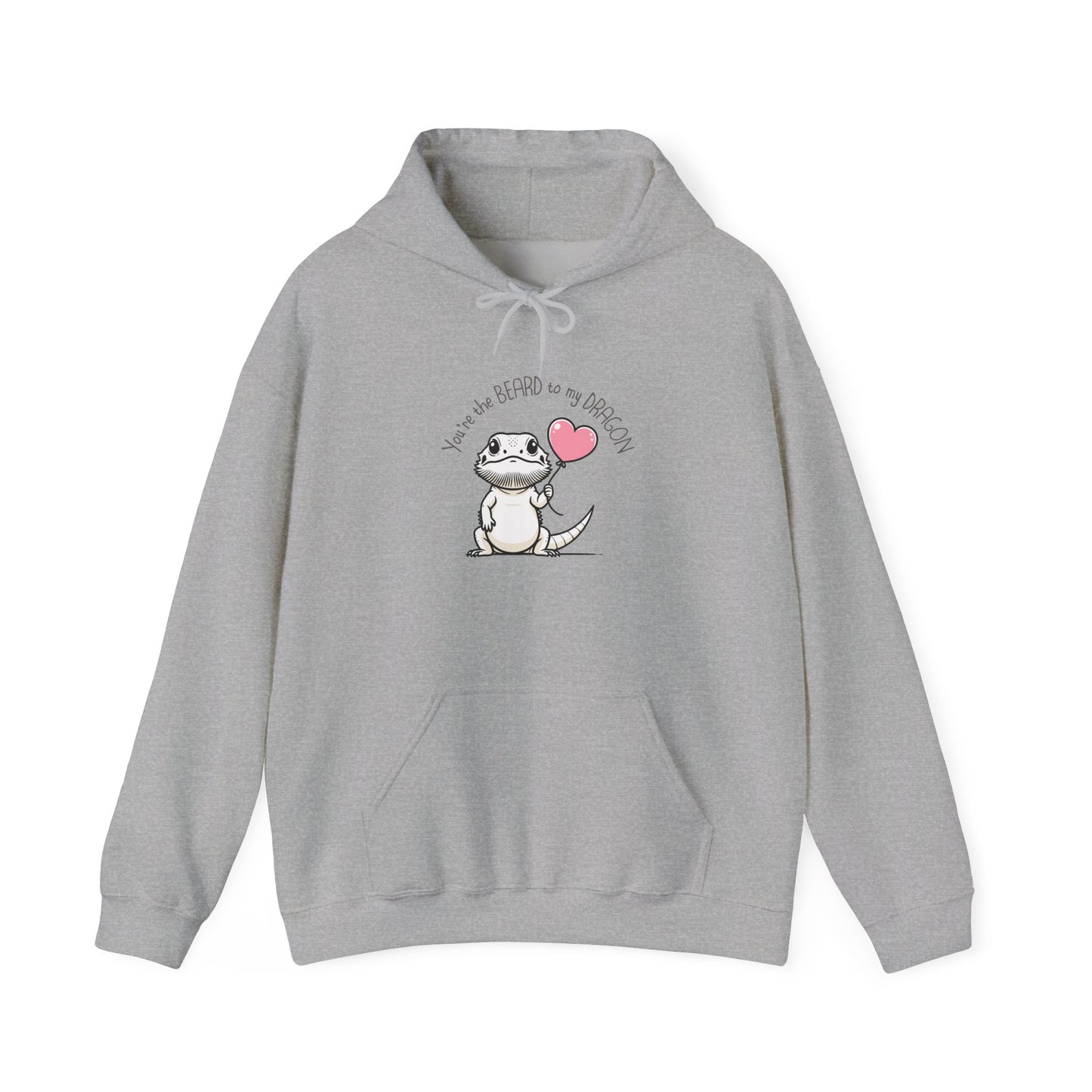 Bearded Dragon Valentine Hoodie, You’re the Beard to My Dragon Hoodie, Beardie Love Hoodie, Reptile Lover Gift, Cute Lizard Valentine Sweatshirt