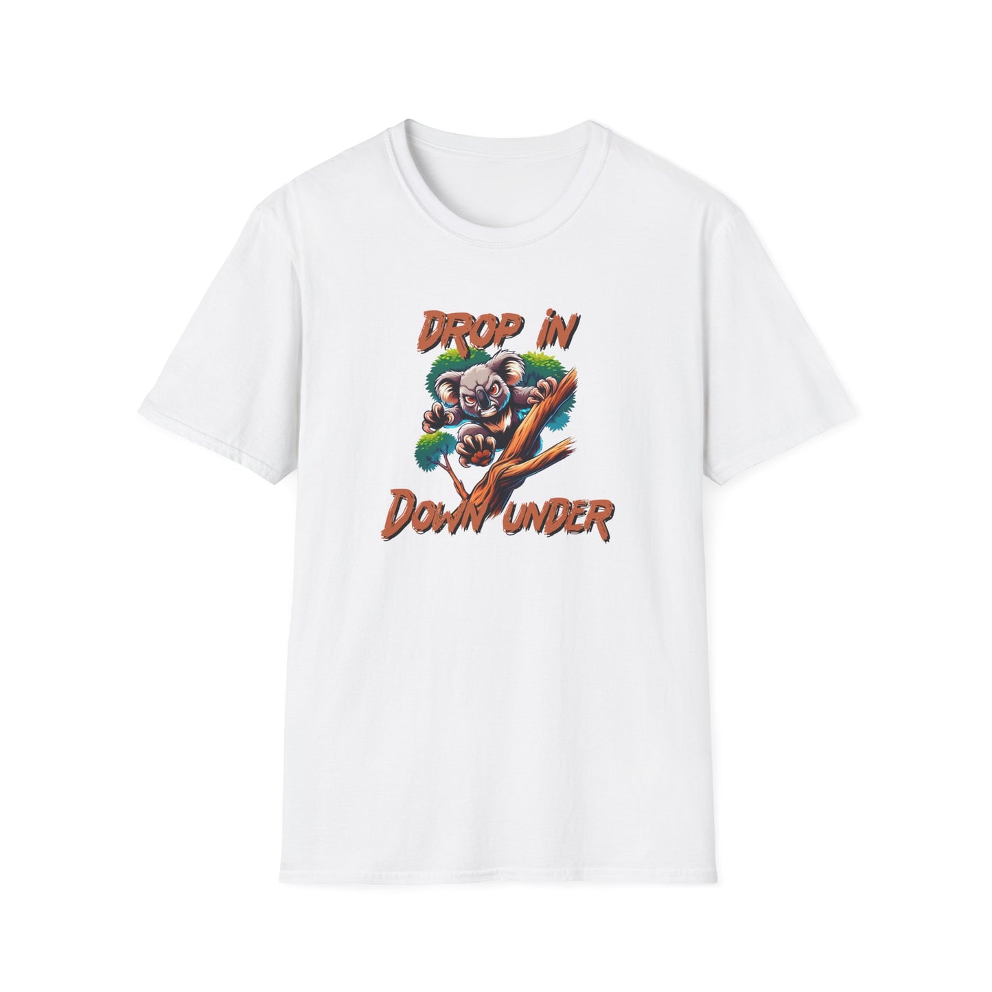 Drop Bear T-Shirt, Drop In Down Under Shirt, Australian Wildlife Tee, Koala Lover Gift, Aussie Souvenir Shirt, Tourist Trap Graphic Tee