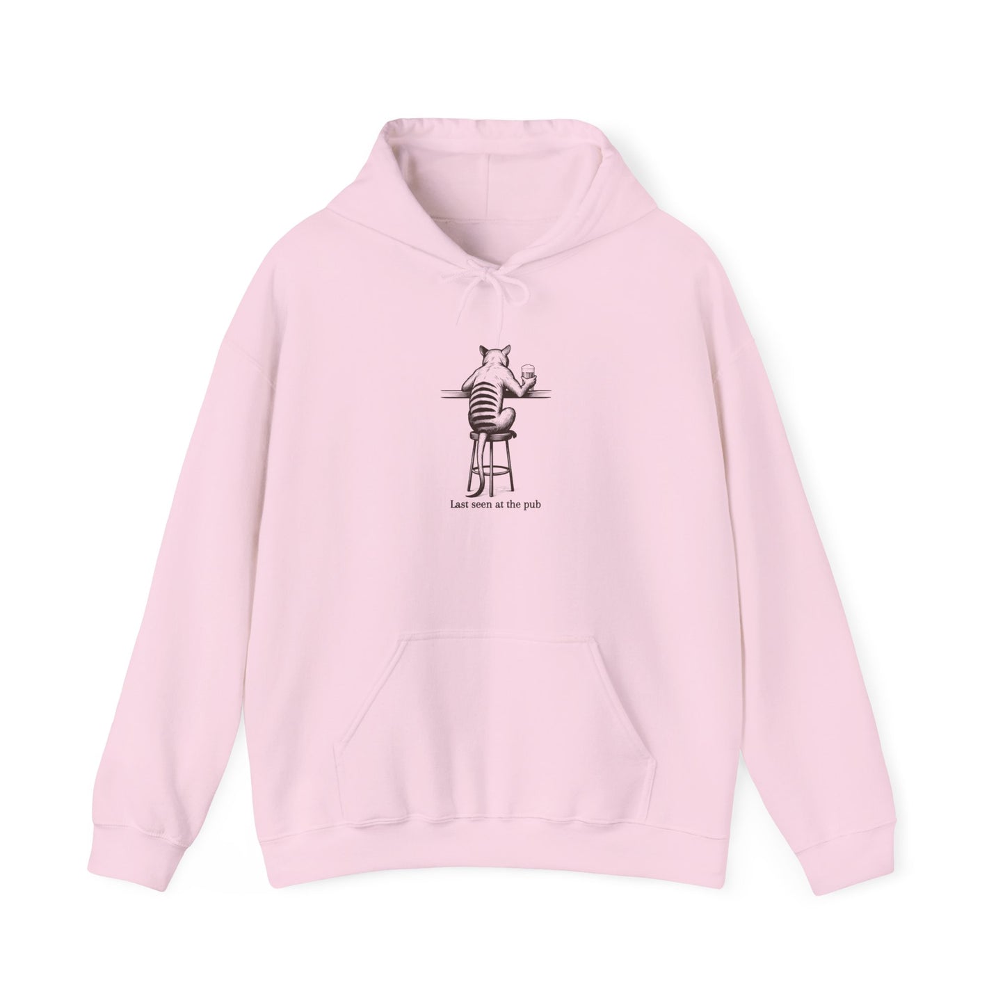 Thylacine Pub Hoodie, Funny Thylacine Hoodie, Tasmanian Tiger Hoodie, Australian Animal Hoodie, Last Seen At The Pub Hoodie, Aussie Humor Sweatshirt