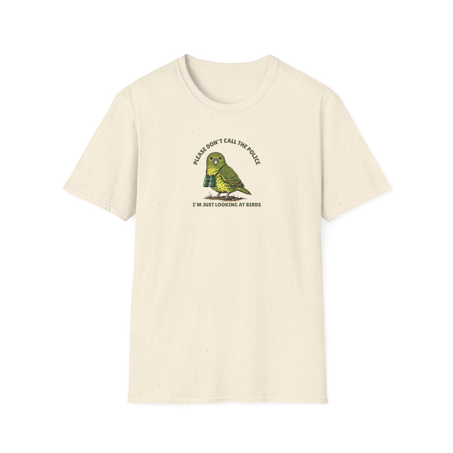 Night Parrot T-Shirt, Please Don’t Call The Police Shirt, Birdwatching Tee, Australian Bird Shirt, Bird Nerd Gift, Wildlife Graphic Tee