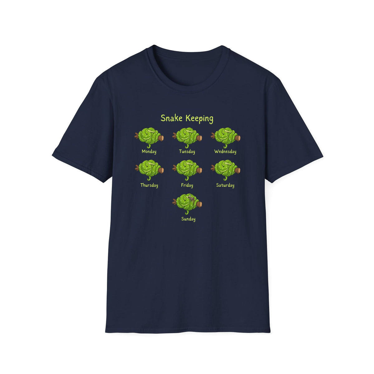 Snake Keeper T-Shirt, Green Tree Python Shirt, Reptile Lover Tee, Snake Owner Gift, Herpetology Shirt, Reptile Keeping Tee