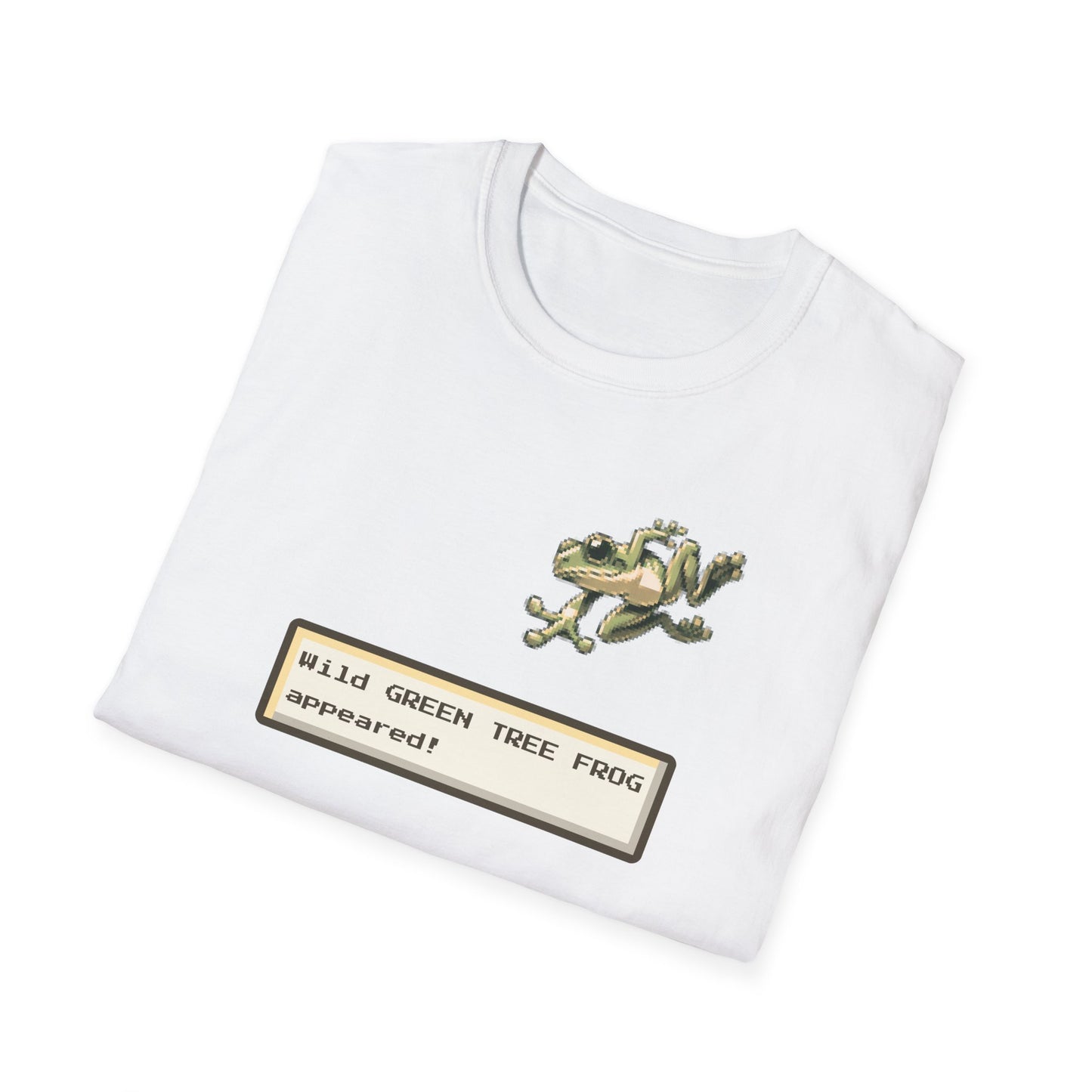 Green Tree Frog Gaming T-Shirt, Retro RPG Frog Shirt, Wild Encounter Tee, Pixel Frog Shirt, Gamer Animal Tee, Frog Lover Gift