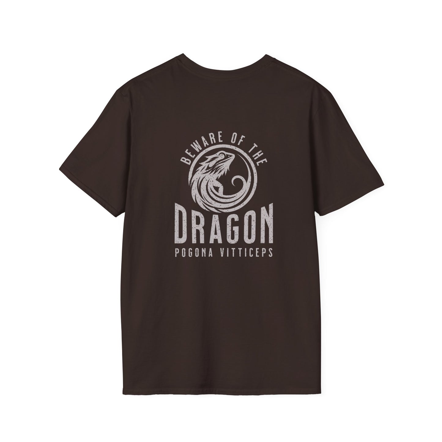 Beware Of The Dragon Front And Back T-Shirt, Bearded Dragon Shirt, Pogona Vitticeps Tee, Reptile Lover Gift, Lizard Dad Shirt