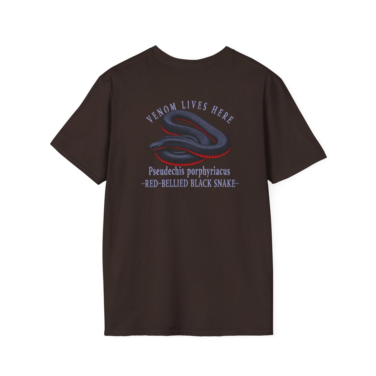 Red-Bellied Black Snake T-Shirt, Venom Lives Here Shirt, Double Sided Snake Tee, Australian Reptile Shirt, Snake Lover Gift, Herping Tee