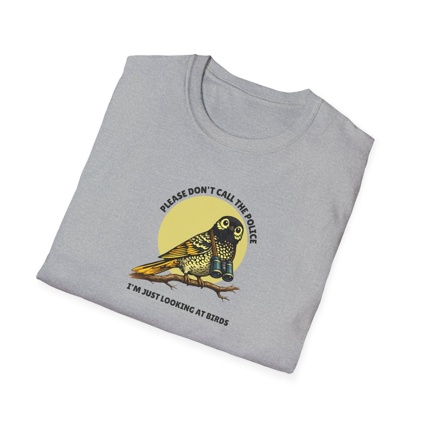 Regent Honeyeater T-Shirt, Please Don’t Call The Police Shirt, Birdwatching Tee, Australian Bird Shirt, Bird Nerd Gift, Wildlife Graphic Tee