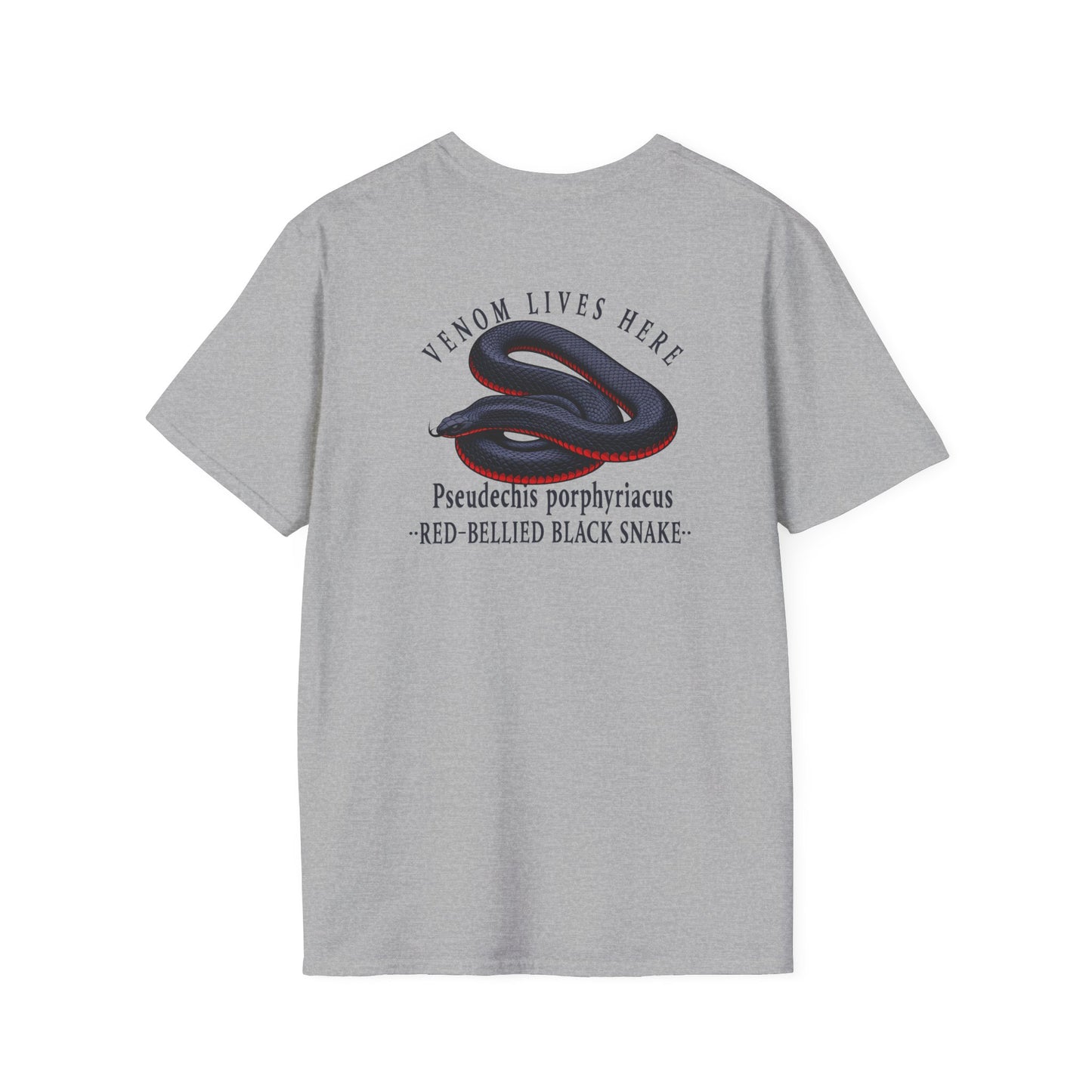 Red-Bellied Black Snake T-Shirt, Venom Lives Here Shirt, Double Sided Snake Tee, Australian Reptile Shirt, Snake Lover Gift, Herping Tee