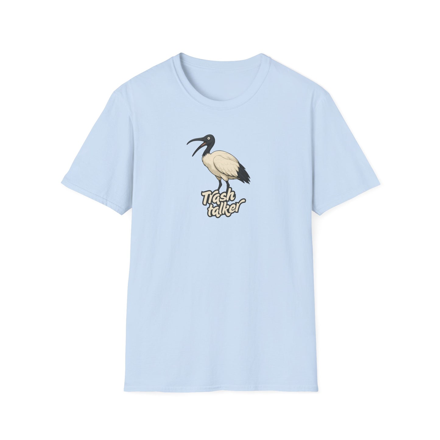 Trash Talker Ibis T-Shirt, Bin Chicken Shirt, White Ibis Tee, Australian Bird T-Shirt, Aussie Wildlife Graphic Tee, Bird Nerd Shirt
