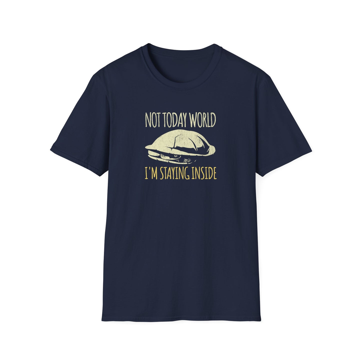 Funny Turtle T-Shirt, Not Today World I’m Staying Inside Shirt, Introvert Turtle Tee, Hermit Mood Shirt, Cute Turtle Lover Gift