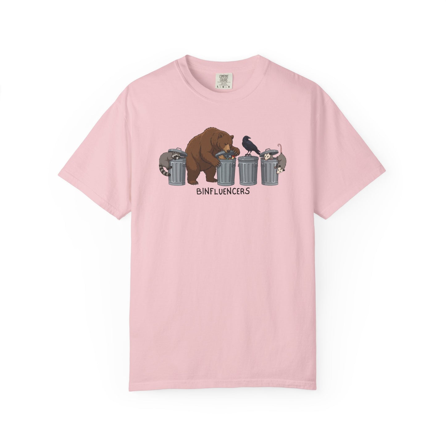 Binfluencers Shirt, Funny Animal T Shirt, Comfort Colors Dumpster Animal Tee, Raccoon Bear Opossum Crow Shirt, Urban Wildlife Graphic Tee