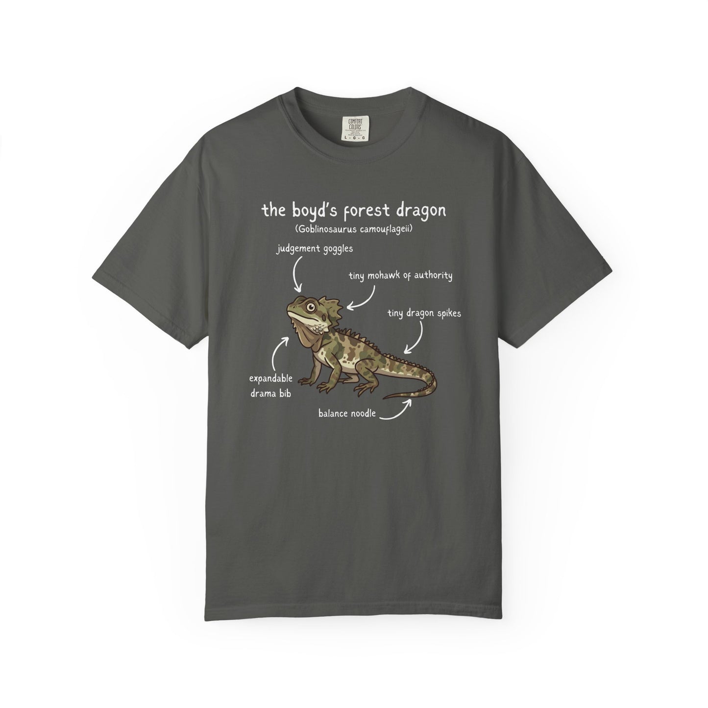Anatomy of a Boyds Forest Dragon Shirt, Comfort Colors Reptile Tee, Funny Australian Lizard T Shirt, Herpetology Gift, Lizard Lover Tee