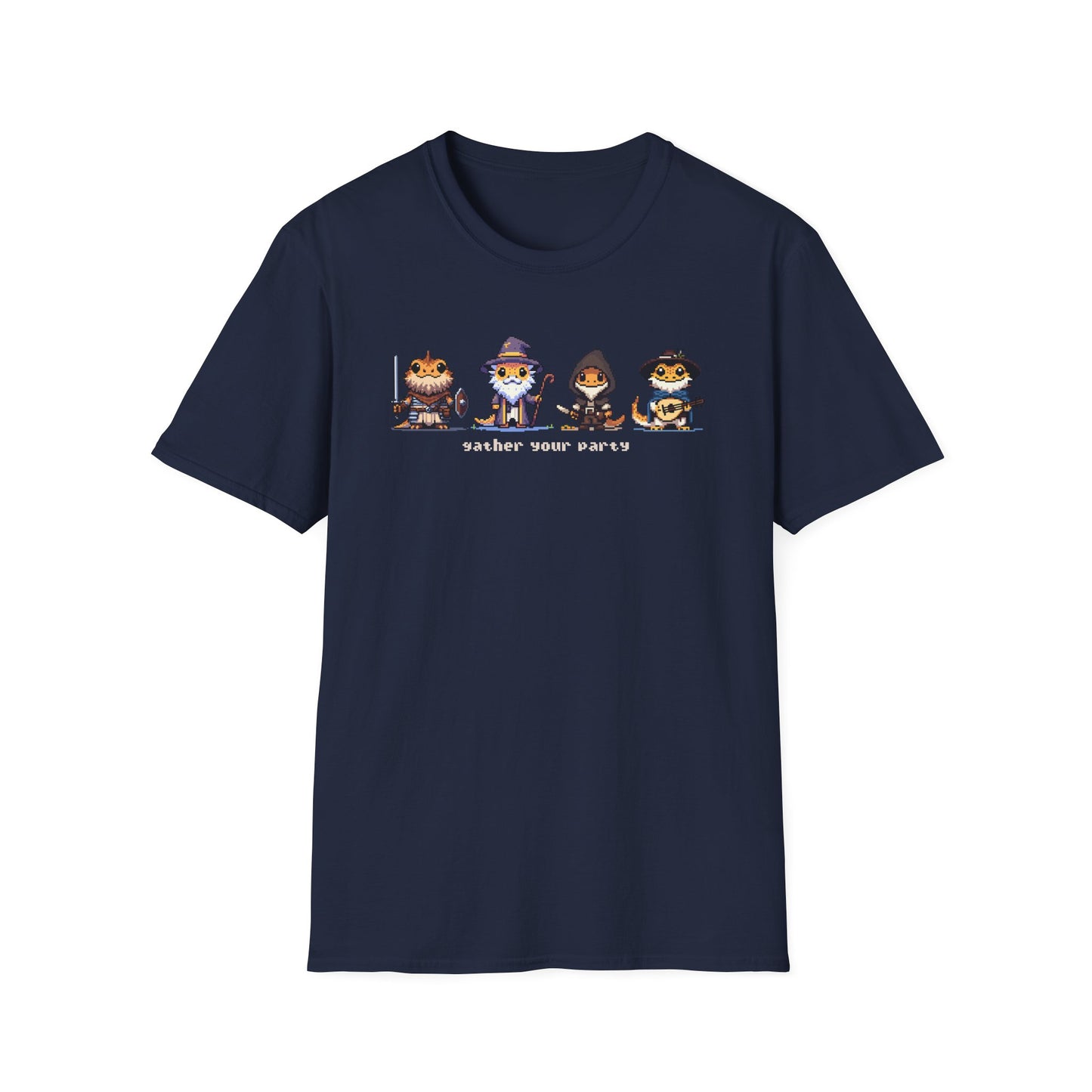 Bearded Dragon RPG T-Shirt, Gather Your Party Shirt, Reptile Lover Tee, DnD Inspired Lizard Shirt, Fantasy Animal Graphic Tee