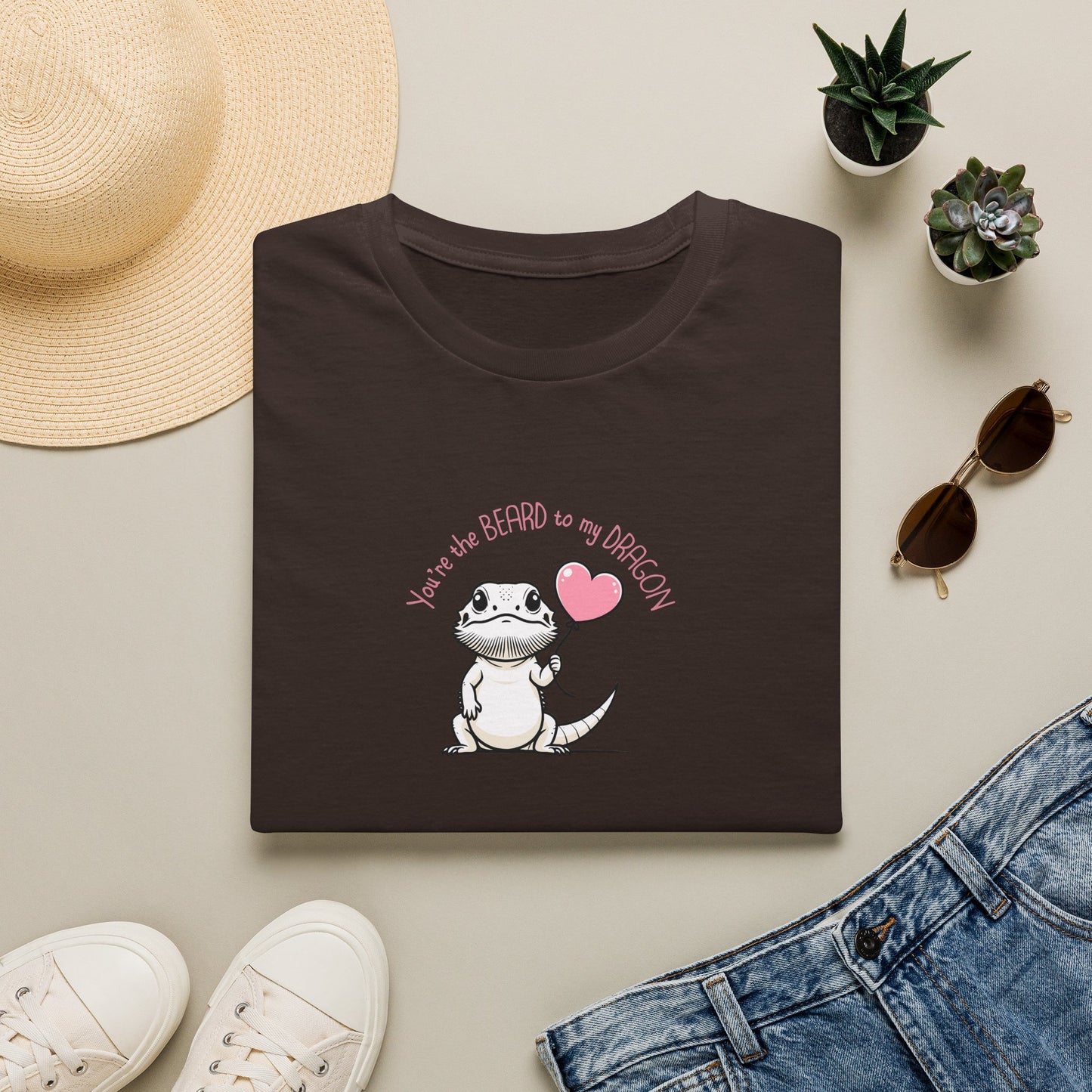 Bearded Dragon Valentine T-Shirt, You’re The Beard To My Dragon Tee, Reptile Lover Shirt, Cute Beardie Owner Gift