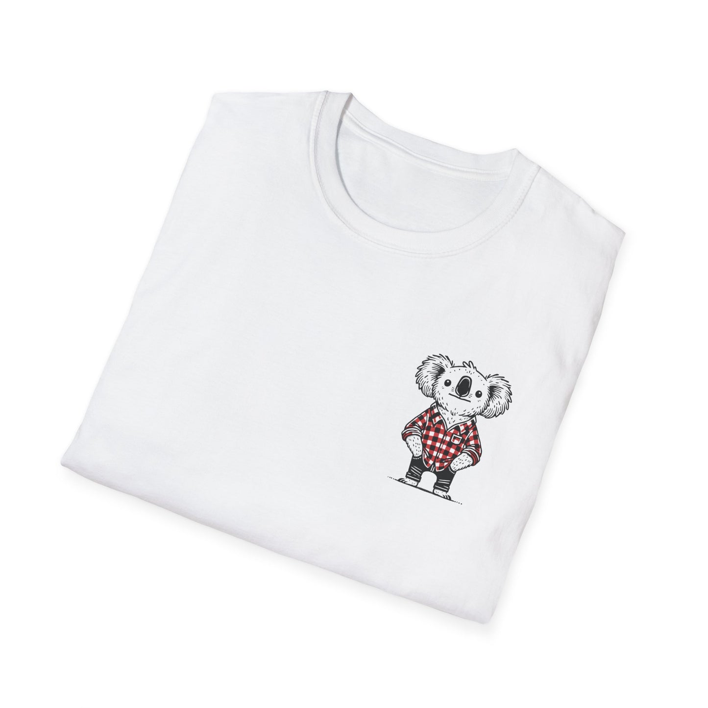 Whimsical Koala T-Shirt, Cute Koala Shirt, Funny Aussie Animal Tee, Australian Wildlife Shirt, Koala Gift, Quirky Animal Pocket Print