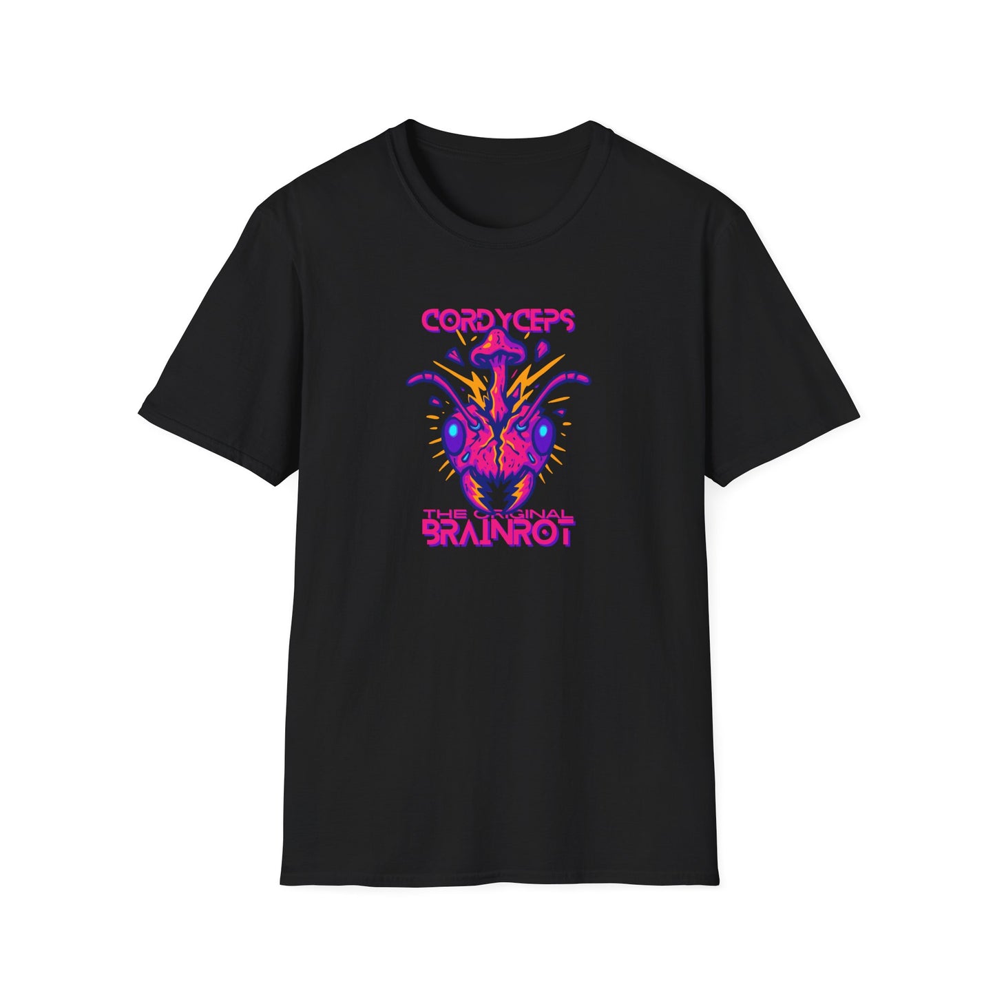 Cordyceps The Original Brainrot T-Shirt, Funny Mushroom Tee, Gamer Fungus Shirt, Psychedelic Mushroom Tee, Mycology Shirt, Retro Horror T-Shirt, Weirdcore Tee