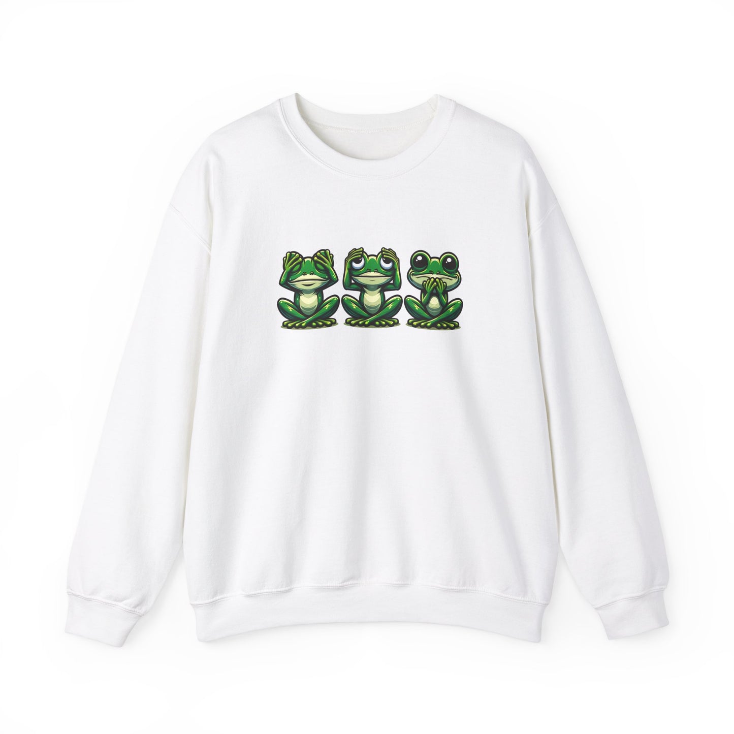 Frog Unisex Crewneck Sweatshirt | See No Evil, Hear No Evil, Speak No Evil