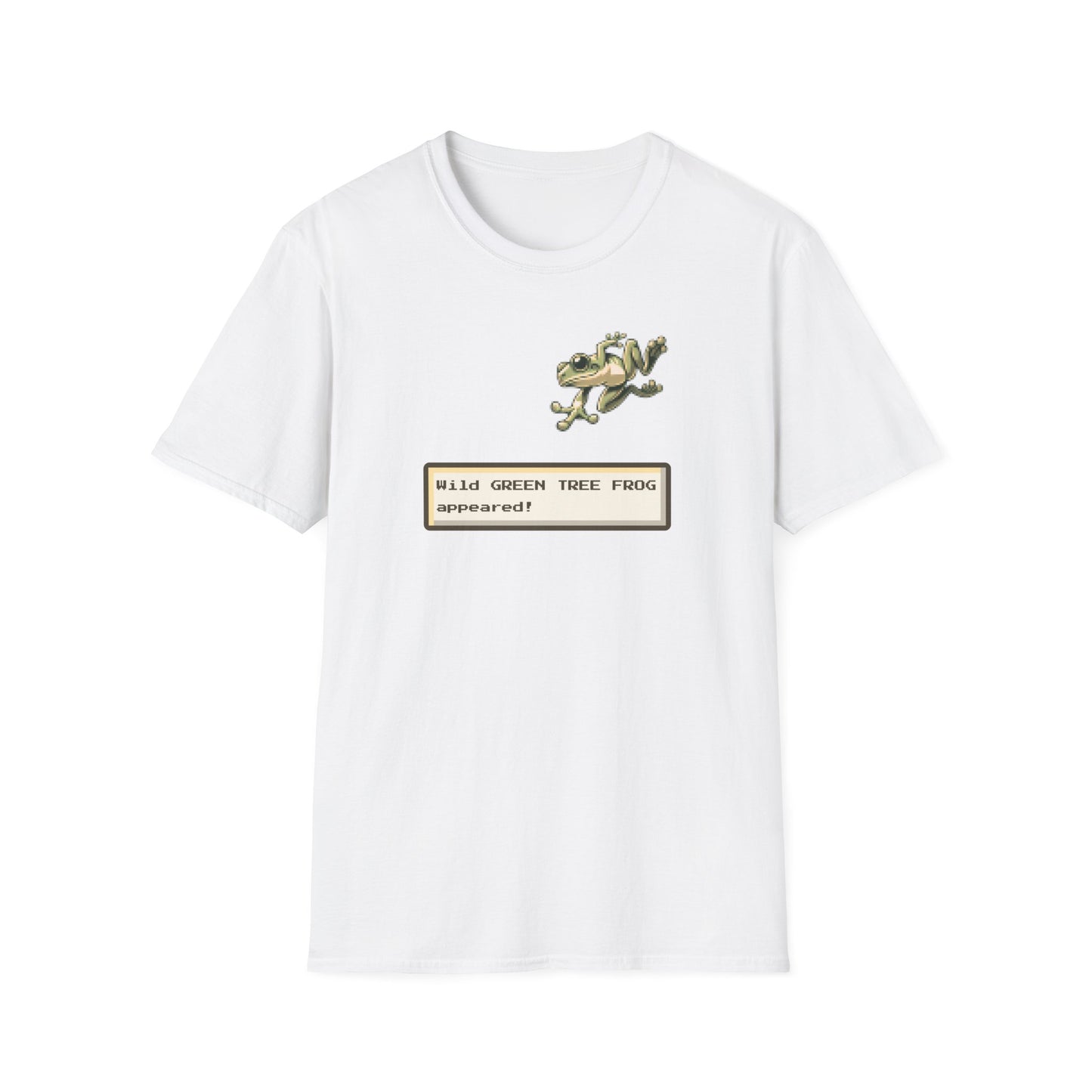 Green Tree Frog Gaming T-Shirt, Retro RPG Frog Shirt, Wild Encounter Tee, Pixel Frog Shirt, Gamer Animal Tee, Frog Lover Gift