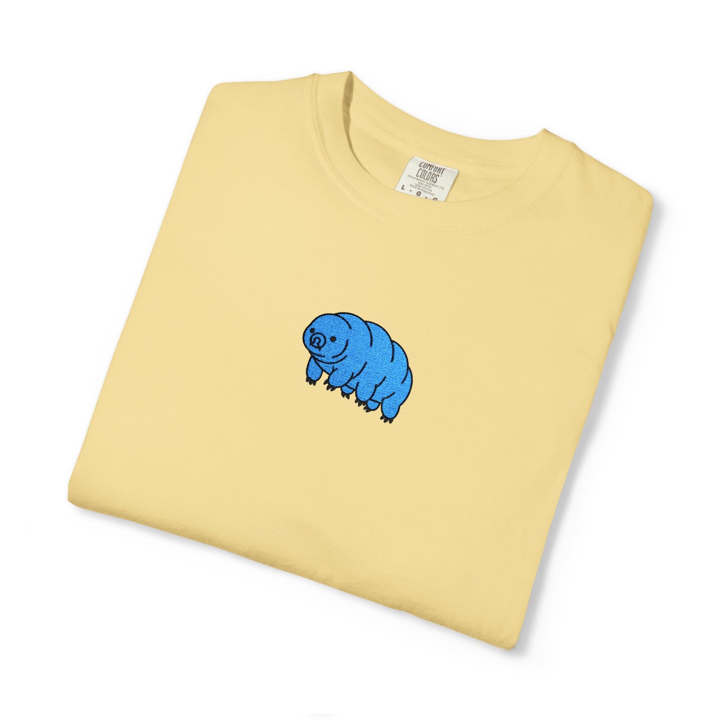Tardigrade Embroidered Comfort Colors T-Shirt, Cute Water Bear Shirt, Science Nerd Tee, Biology Gift, Microbiology Embroidered Shirt