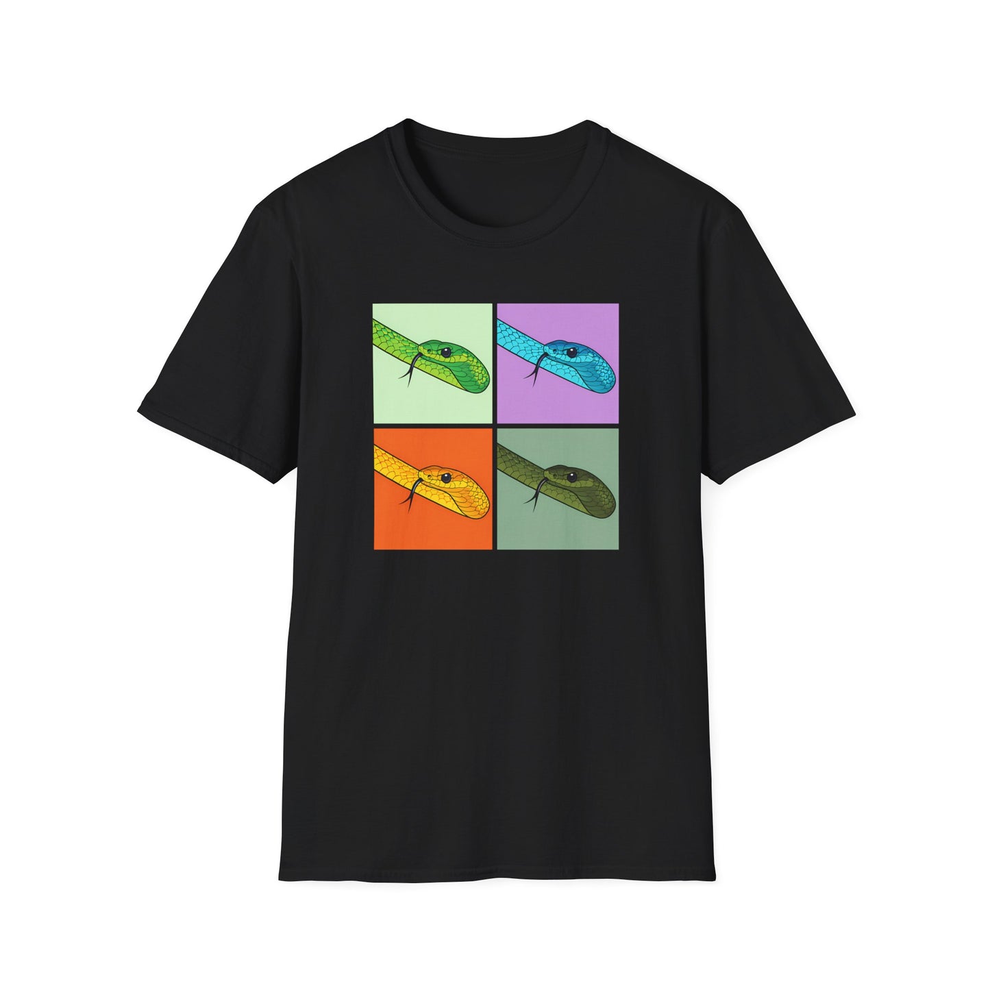 Common Tree Snake Pop Art T-Shirt, Australian Snake Shirt, Retro Snake Tee, Colourful Reptile Shirt, Herping Gift, Snake Lover Tee