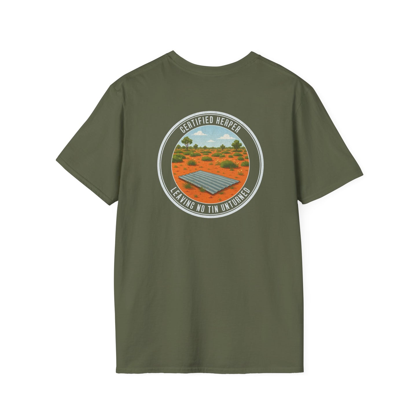 Certified Herper T-Shirt, Double Sided Herping Shirt, Tin Flipping Australia Tee, Reptile Lover Gift, Field Herping Graphic Shirt