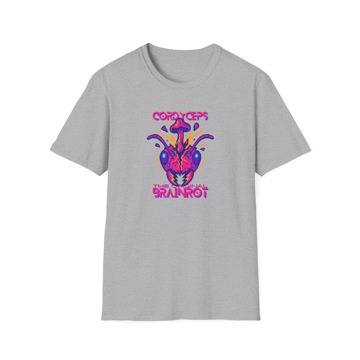 Cordyceps The Original Brainrot T-Shirt, Funny Mushroom Tee, Gamer Fungus Shirt, Psychedelic Mushroom Tee, Mycology Shirt, Retro Horror T-Shirt, Weirdcore Tee