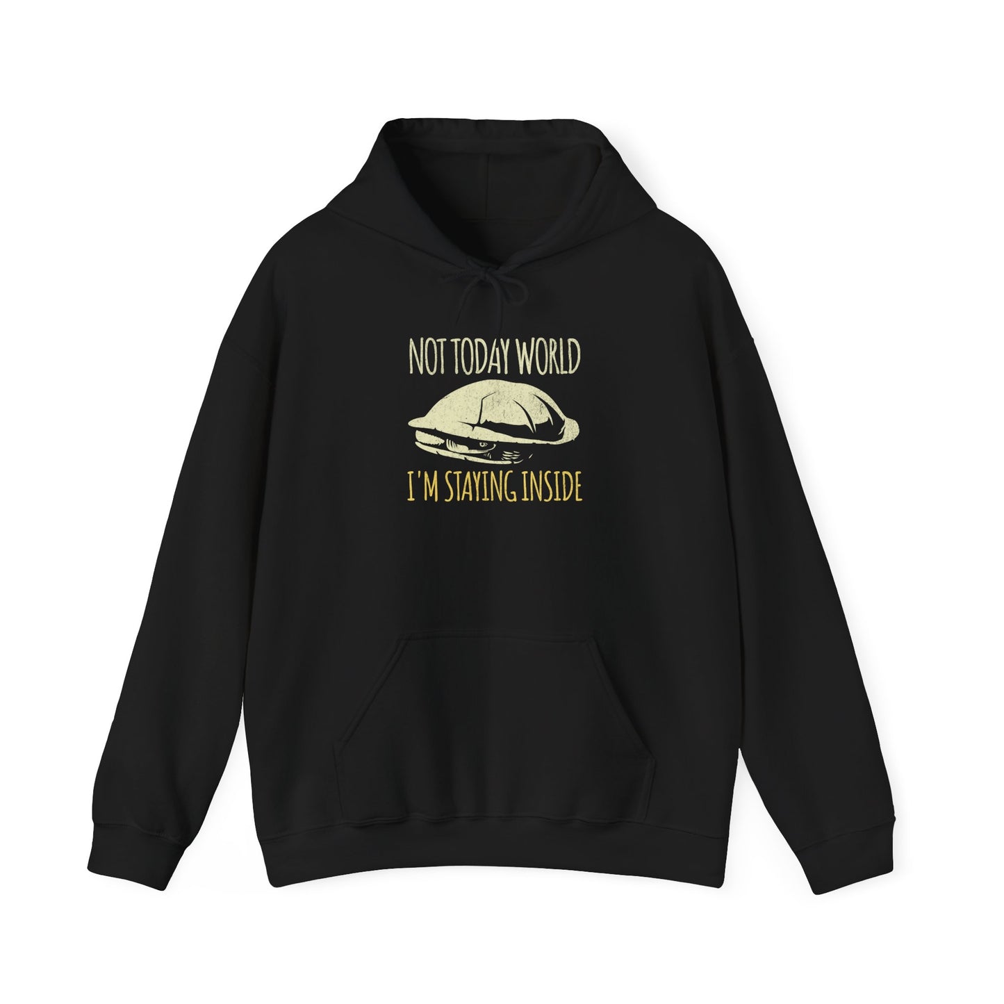 Not Today World Staying Inside Turtle Hoodie, Funny Turtle Hoodie, Introvert Hoodie, Tortoise Hoodie, Antisocial Hoodie, Cozy Meme Sweatshirt, Funny Animal Hoodie