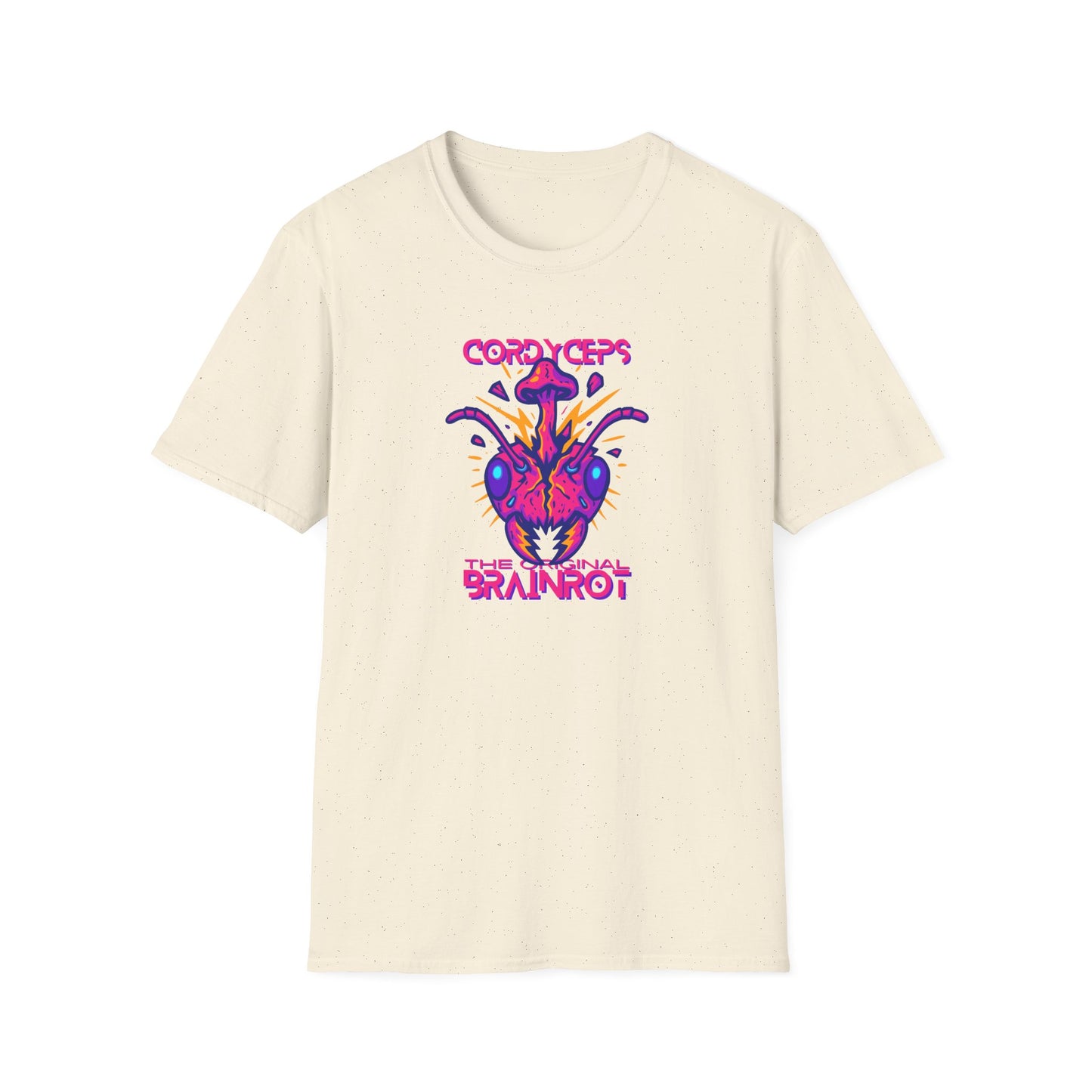 Cordyceps The Original Brainrot T-Shirt, Funny Mushroom Tee, Gamer Fungus Shirt, Psychedelic Mushroom Tee, Mycology Shirt, Retro Horror T-Shirt, Weirdcore Tee