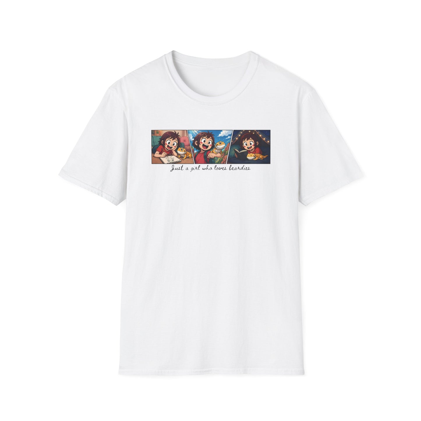 Bearded Dragon T-Shirt Just a Girl Who Loves Beardies, Cute Reptile Shirt, Bearded Dragon Lover Tee, Girl Reptile Shirt, Beardie Gift