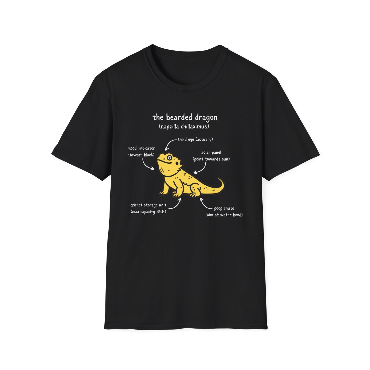 Anatomy of a Bearded Dragon T-Shirt, Reptile Lover Shirt, Beardie Owner Tee, Lizard Diagram Shirt, Herpetology Gift