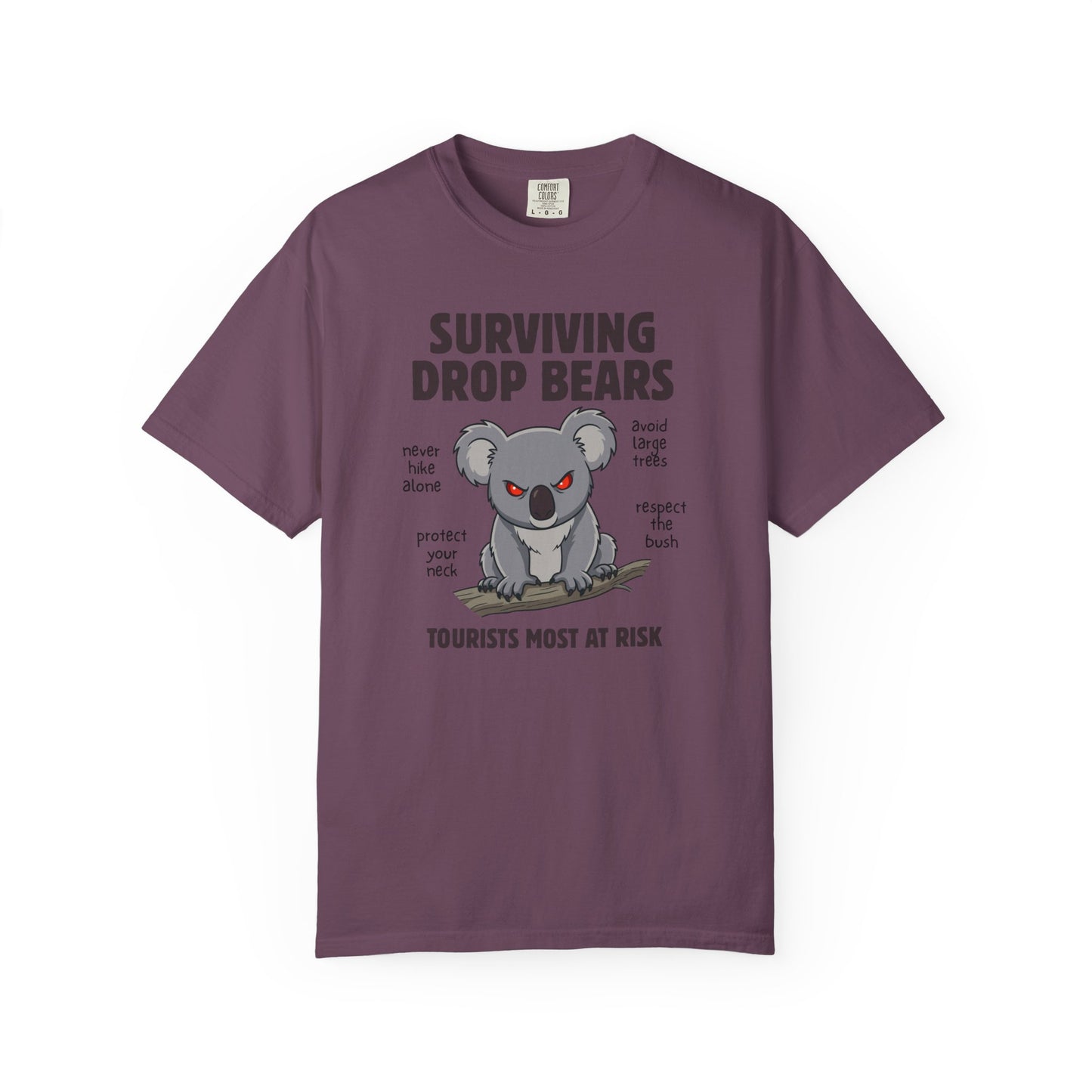 Surviving Drop Bears Shirt, Comfort Colors Hiking Tee, Funny Australian Wildlife Shirt, Drop Bear Tourist T Shirt, Camping Humor Tee