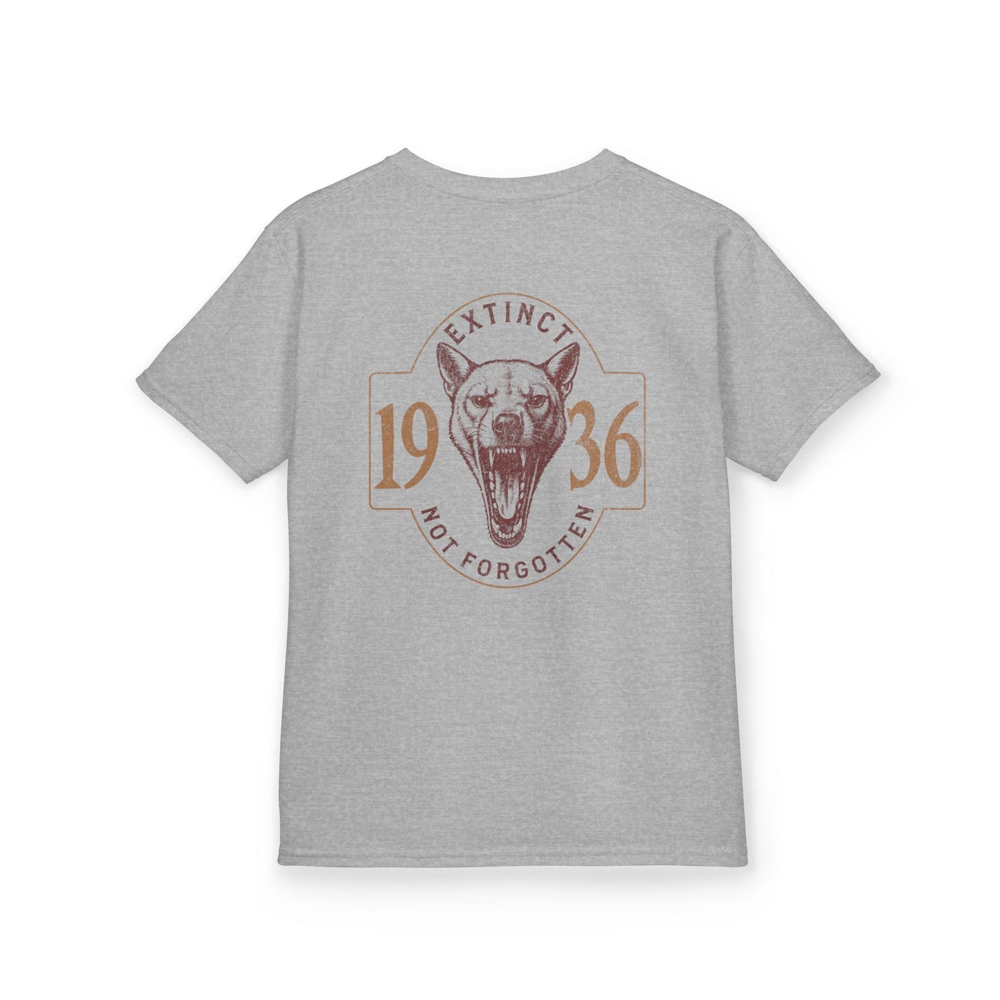 Kids Thylacine T-Shirt | Extinct Not Forgotten Tasmanian Tiger Tee
