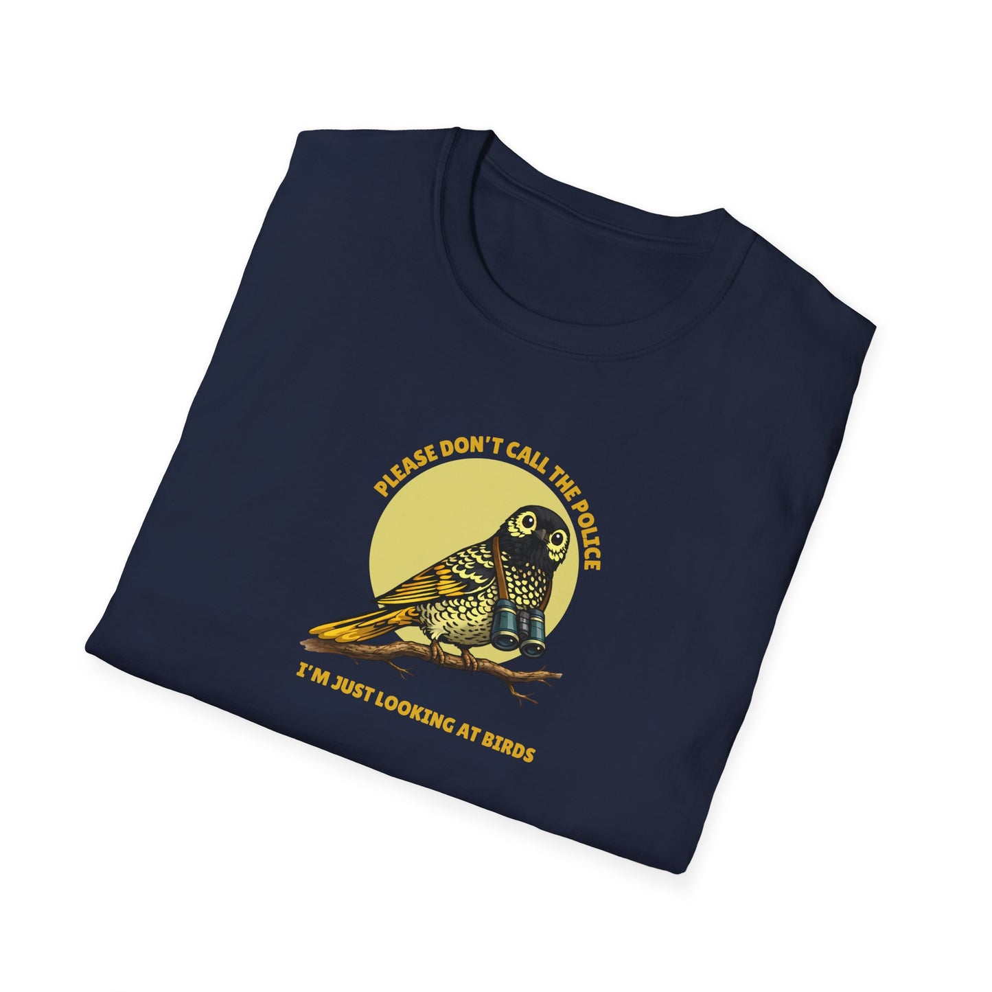 Regent Honeyeater T-Shirt, Please Don’t Call The Police Shirt, Birdwatching Tee, Australian Bird Shirt, Bird Nerd Gift, Wildlife Graphic Tee