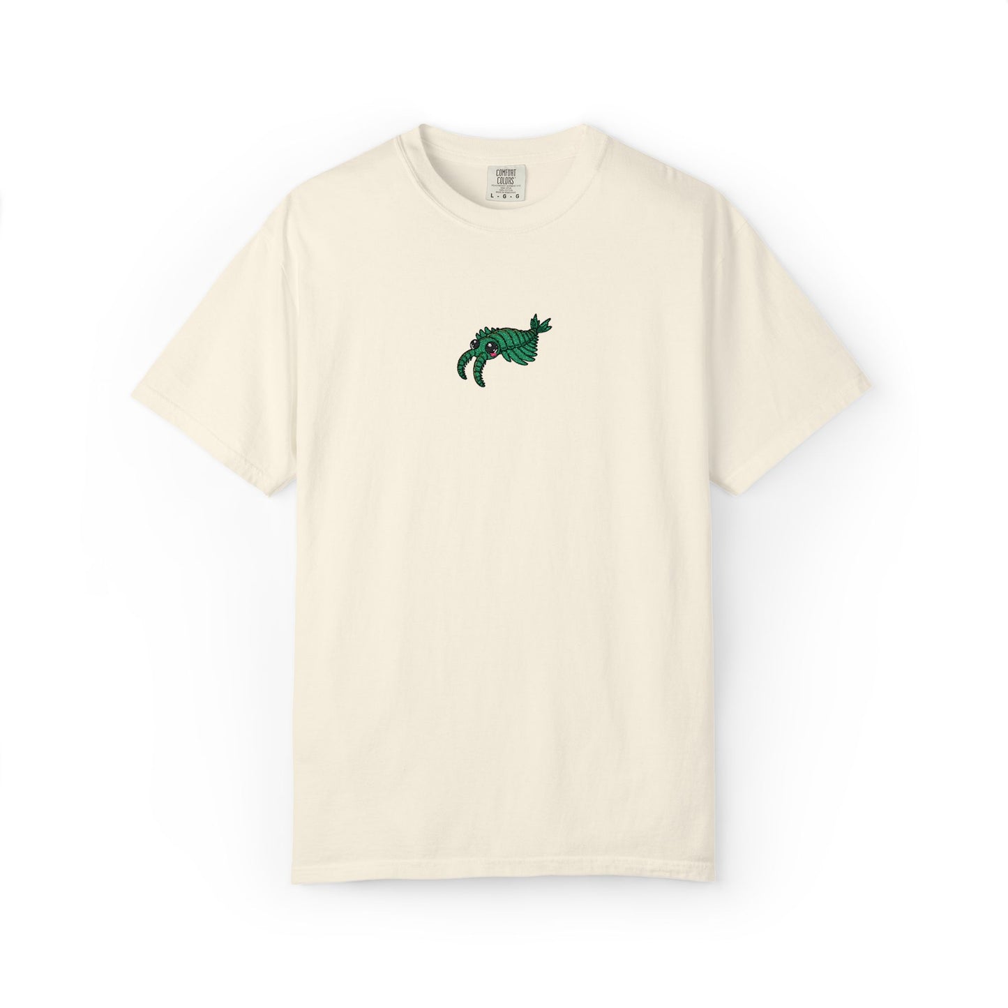 Anomalocaris Embroidered Comfort Colors T-Shirt, Cambrian Explosion Shirt, Prehistoric Ocean Creature Tee, Paleontology Gift, Fossil Shirt