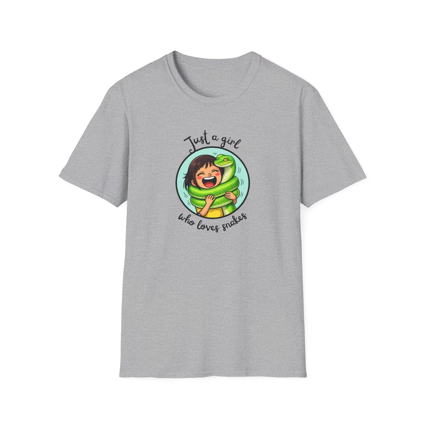 Just A Girl Who Loves Snakes T-Shirt, Snake Lover Shirt, Reptile Lover Tee, Cute Snake Gift, Herping Shirt, Wildlife Graphic Tee