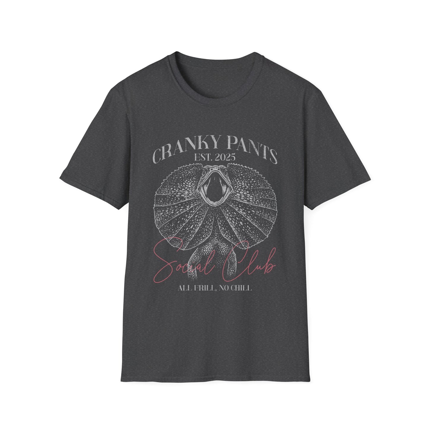 Cranky Pants Social Club T-Shirt – Frill-necked Lizard All Frill No Chill