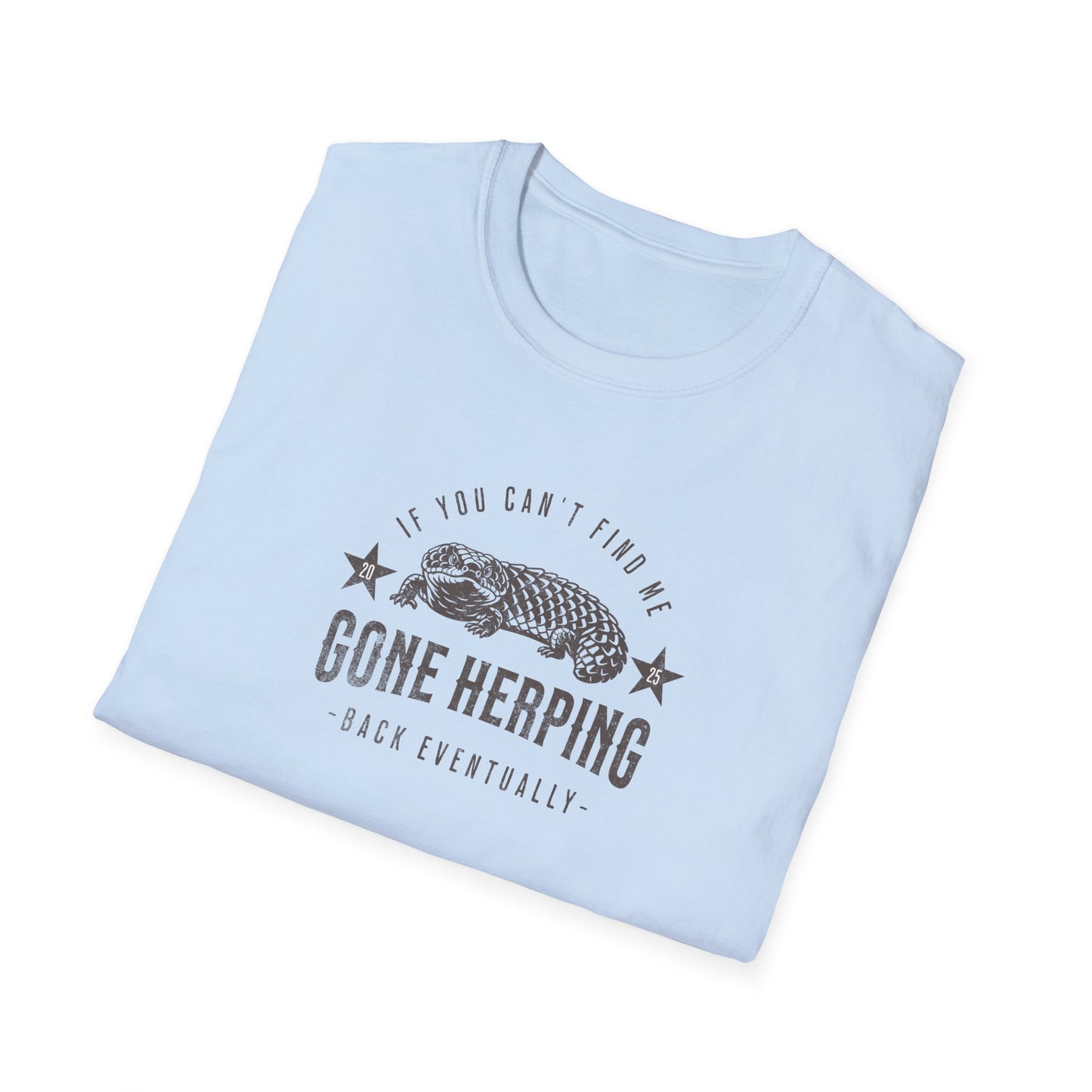 Shingleback Gone Herping T-Shirt, Reptile Lover Shirt, Field Herping Tee, Blue Tongue Lizard Gift, Herper Wildlife Graphic Tee