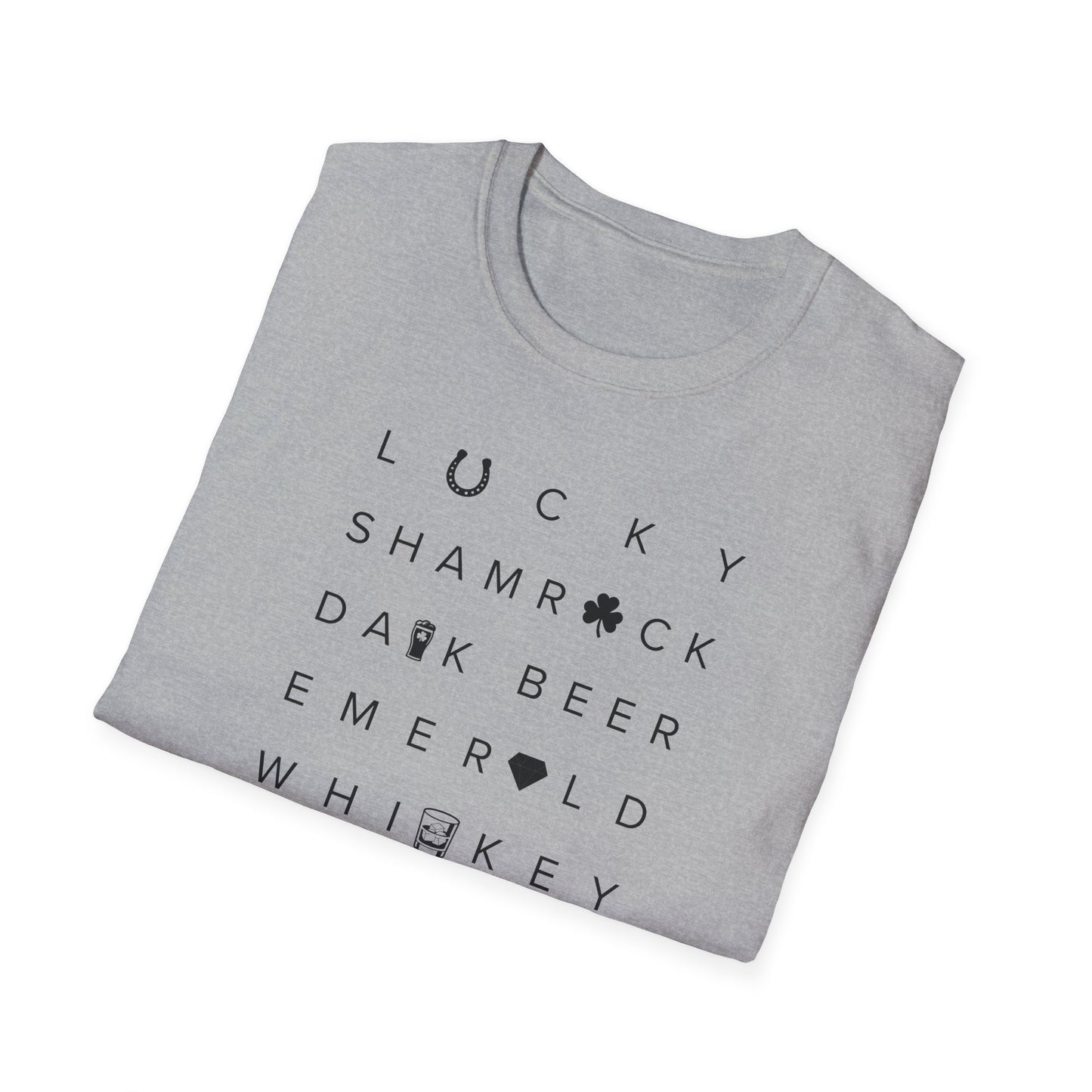 St Patrick’s Day T-Shirt, Lucky Shamrock Dark Beer Whiskey Shirt, Irish Party Tee, Green Graphic Shirt, St Paddy’s Day Shirt