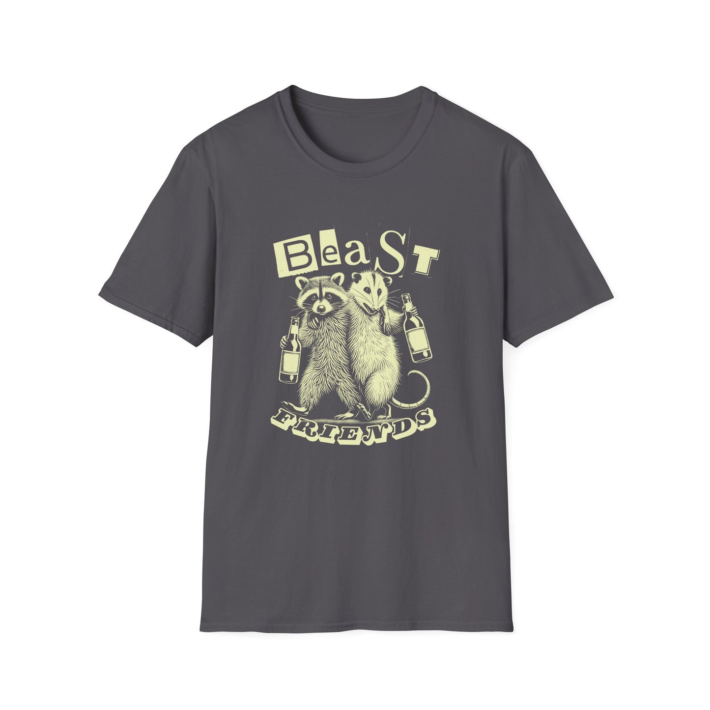Beast Friends T-Shirt – Raccoon and Opossum Funny Animal Lover Tee