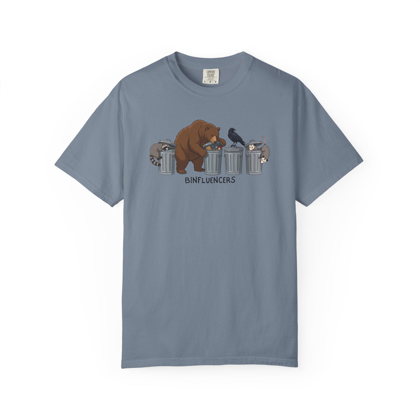 Binfluencers Shirt, Funny Animal T Shirt, Comfort Colors Dumpster Animal Tee, Raccoon Bear Opossum Crow Shirt, Urban Wildlife Graphic Tee