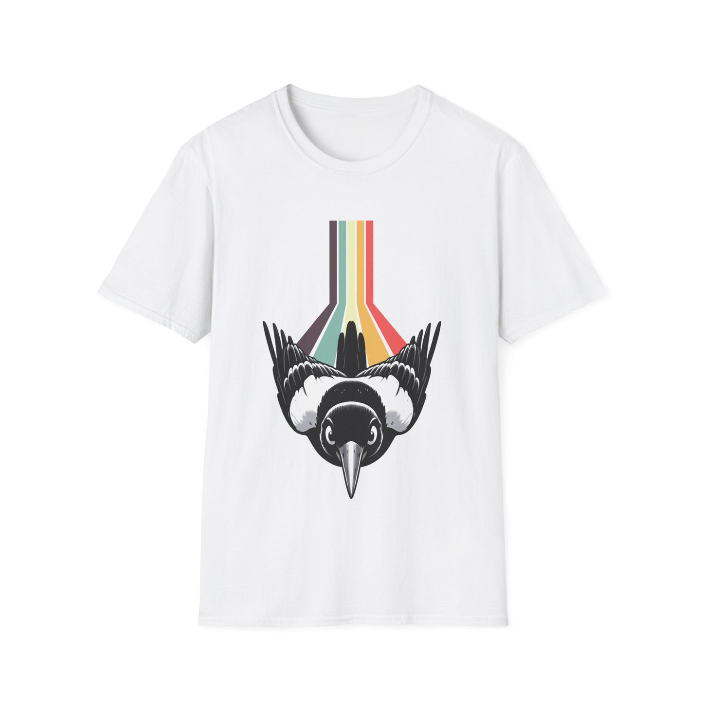 Retro Magpie T-Shirt – Vintage Australian Bird Tee for Magpie Lovers